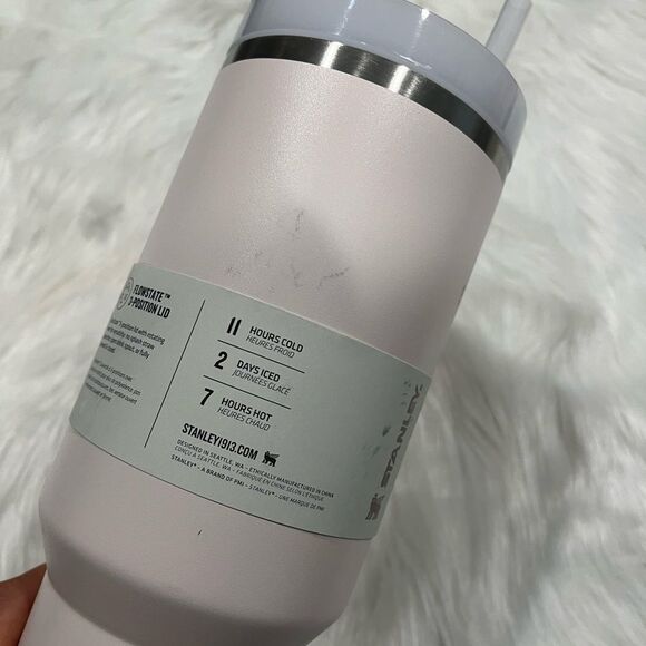 NWT Stanley Flowstate Adventure Quencher H2.0 Travel Tumbler 40 Oz Rose Quartz - Picture 3 of 8